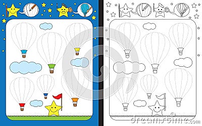 Preschool worksheet Vector Illustration