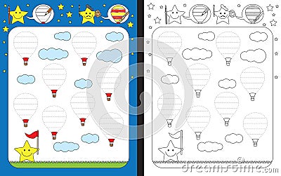 Preschool worksheet Vector Illustration