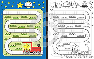 Preschool worksheet Vector Illustration