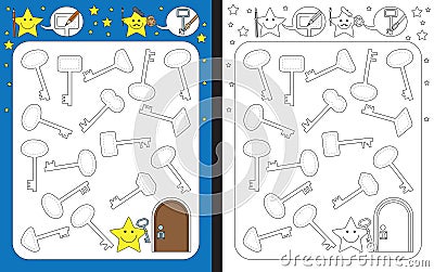 Preschool worksheet Vector Illustration