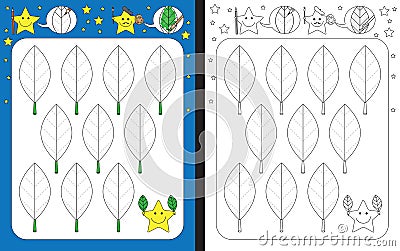 Preschool worksheet Vector Illustration