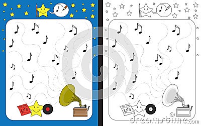 Preschool worksheet Vector Illustration