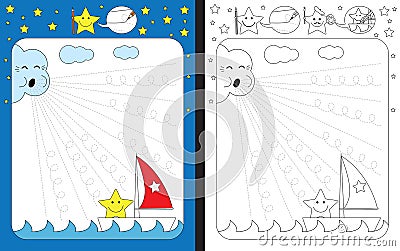 Preschool worksheet Vector Illustration