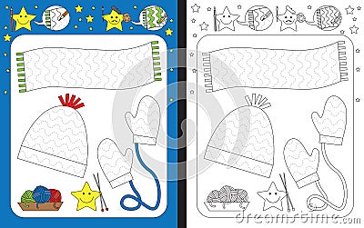 Preschool worksheet Vector Illustration