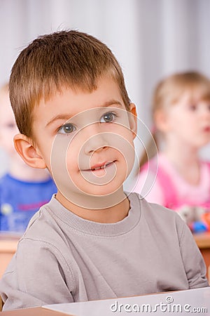 Preschooler boy Stock Photo