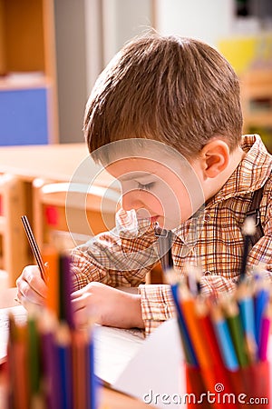 Preschooler boy Stock Photo