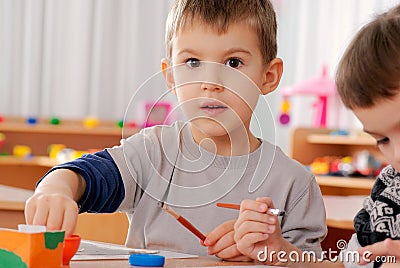 Preschooler boy Stock Photo