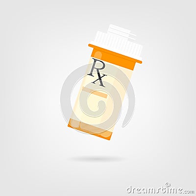 Prescription bottle with pills Vector Illustration