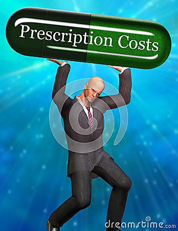 Prescription Costs Stock Photo