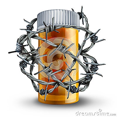 Prescription Drug Security Stock Photo