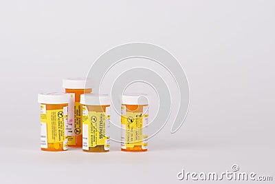 Prescription Medication Pill Bottles 1 Stock Photo