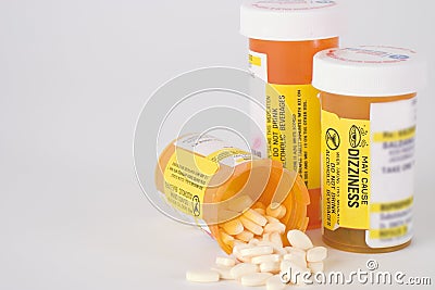 Prescription Medication Pill Bottles 10 Stock Photo