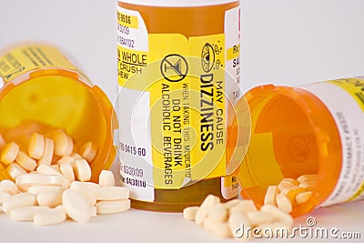 Prescription Medication Pill Bottles 6 Stock Photo