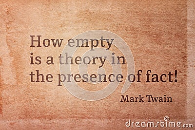 presence of fact Twain Stock Photo