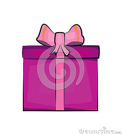 Present box cartoon Cartoon Illustration