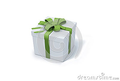 Present box with label Stock Photo