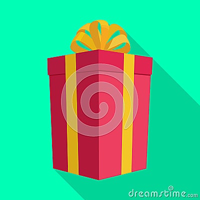 Present box vector icon.Flat vector icon isolated on white background present box. Vector Illustration