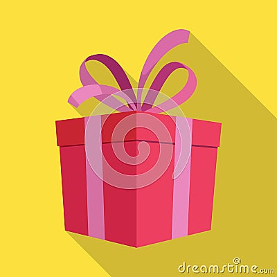 Present box vector icon.Flat vector icon isolated on white background present box. Vector Illustration