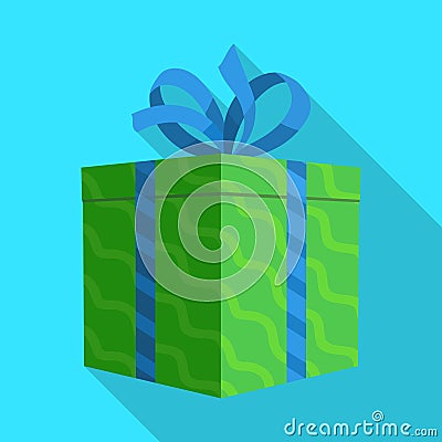 Present box vector icon.Flat vector icon isolated on white background present box. Vector Illustration