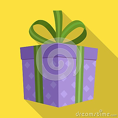 Present box vector icon.Flat vector icon isolated on white background present box. Vector Illustration