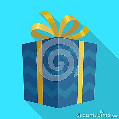 Present box vector icon.Flat vector icon isolated on white background present box. Vector Illustration