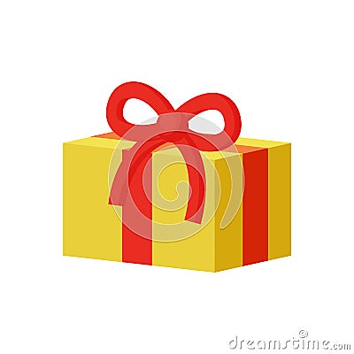 Present Gift Boxes Set Decorated Ribbons with Bows Vector Illustration