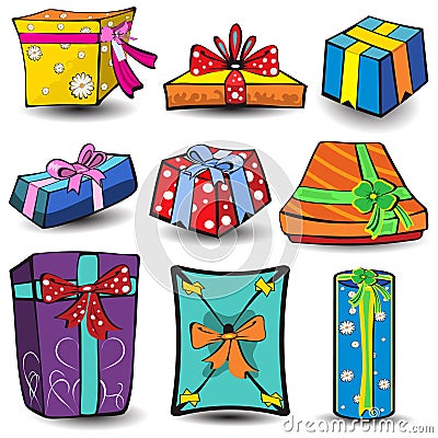 Present icons 1 Vector Illustration