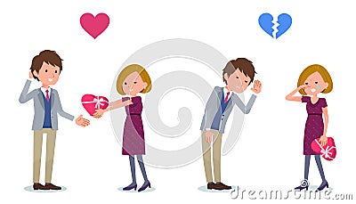 Present for loved ones_Woman invited Man Vector Illustration