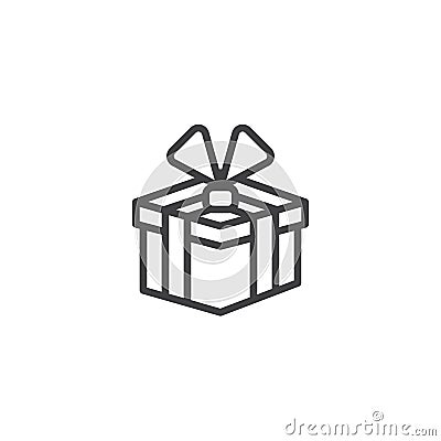 Present outline icon Vector Illustration