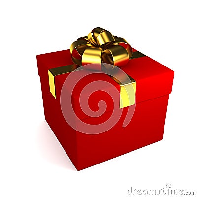 Present over white background Stock Photo