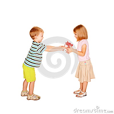 Present for valentine's day. Kids love. Stock Photo