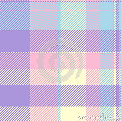 Present vector fabric background, string texture pattern tartan. Iconic seamless check plaid textile in indigo and light colors Vector Illustration