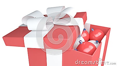 Present with wite bow Stock Photo