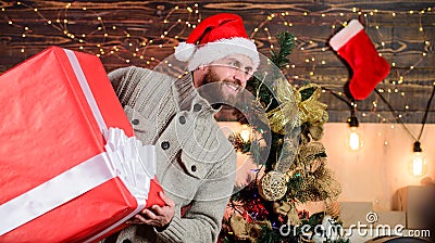 Present for you. For Santa. advantageous offer of winter discounts. christmas shopping sales. what a surprise. new year Stock Photo