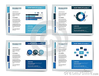 4 presentation business templates. Vector Illustration