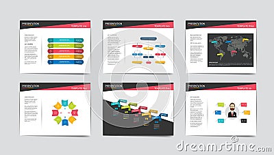 6 presentation business templates. Vector Illustration