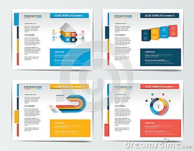 4 presentation business templates. Vector Illustration