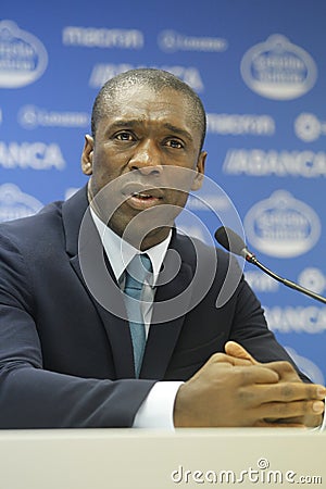 Presentation of Clarence Seedorf as the new coach of Deportivo de la CoruÃ±a Editorial Stock Photo