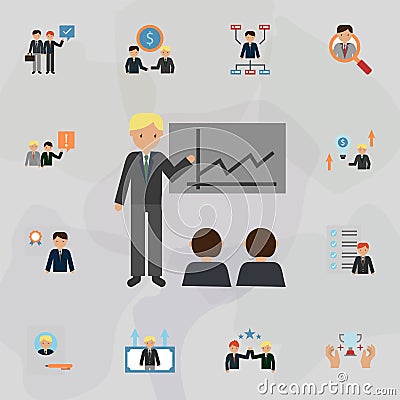 Presentation color icon. Universal set of business for website design and development, app development Stock Photo