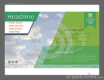 Presentation layout design for business cover page template Vector Illustration