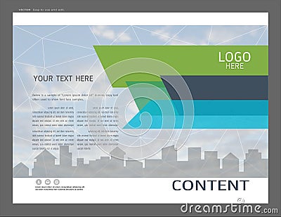 Presentation layout design for business cover page template Vector Illustration