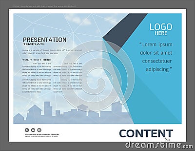 Presentation layout design for business cover page template Vector Illustration