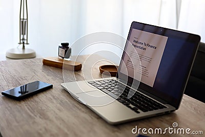 Presentation Personal Finance Report Spreadsheet Plannnig Statistics Stock Photo