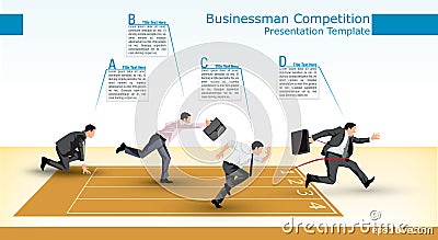 Presentation template of a business competition Vector Illustration