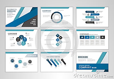 Presentation templates and leaflets Vector Illustration