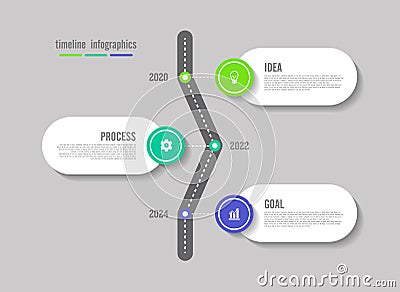 Presentation timeline business infographic design template Vector Illustration