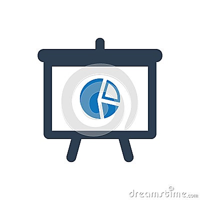 Presenting business analysis icon Vector Illustration
