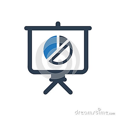 Presenting Business Report Icon Vector Illustration