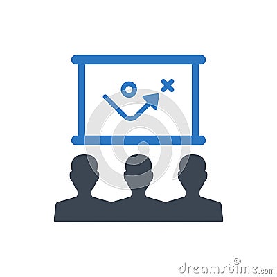 Presenting strategic planning icon Vector Illustration