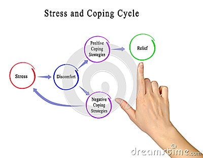 Stress and Coping Cycle Stock Photo